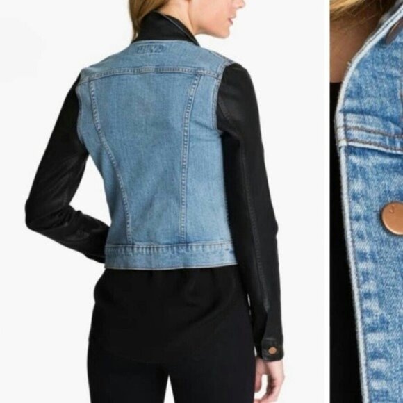 J Brand Two Tone Bowie Jean Jacket - Picture 2 of 11